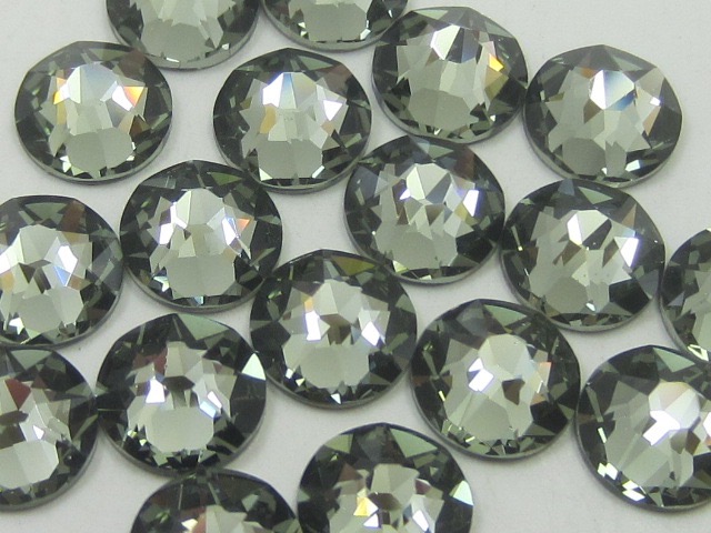 1 Gross 9ss BLACK DIAMOND (maxima) FLATBACK PRECIOSA Rhinestones